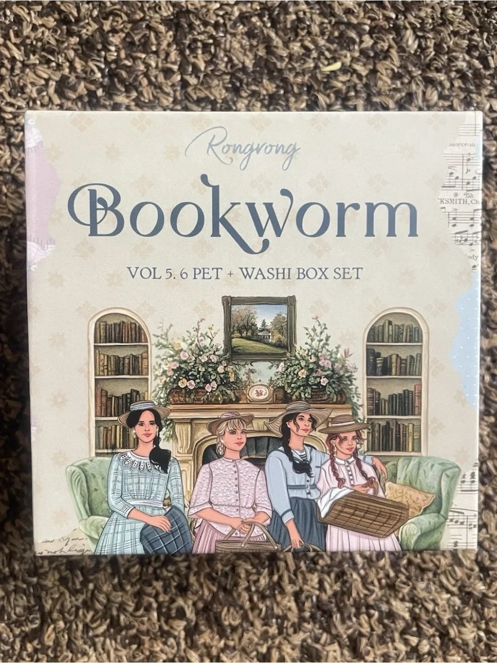 Rongrong Bookworm Vol 5 PET Washi Box Set Pre-Cut Tape Journaling Slightly Used